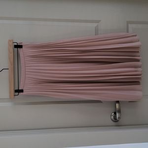 ASOS pink pleated midi skirt 0 NWT